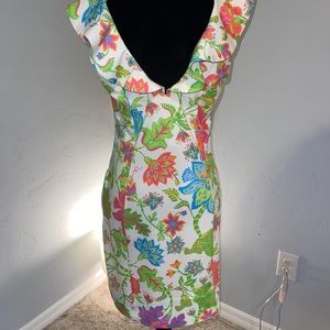 Wet cute GretchenScott dress.  Fits like glove and it has pockets floral print